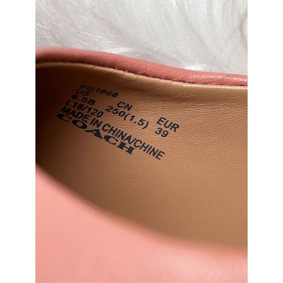 Coach Parker Ballchain 85 Leather Pump. Size 8.5B FG1868 Color Peta - Picture 4 of 8